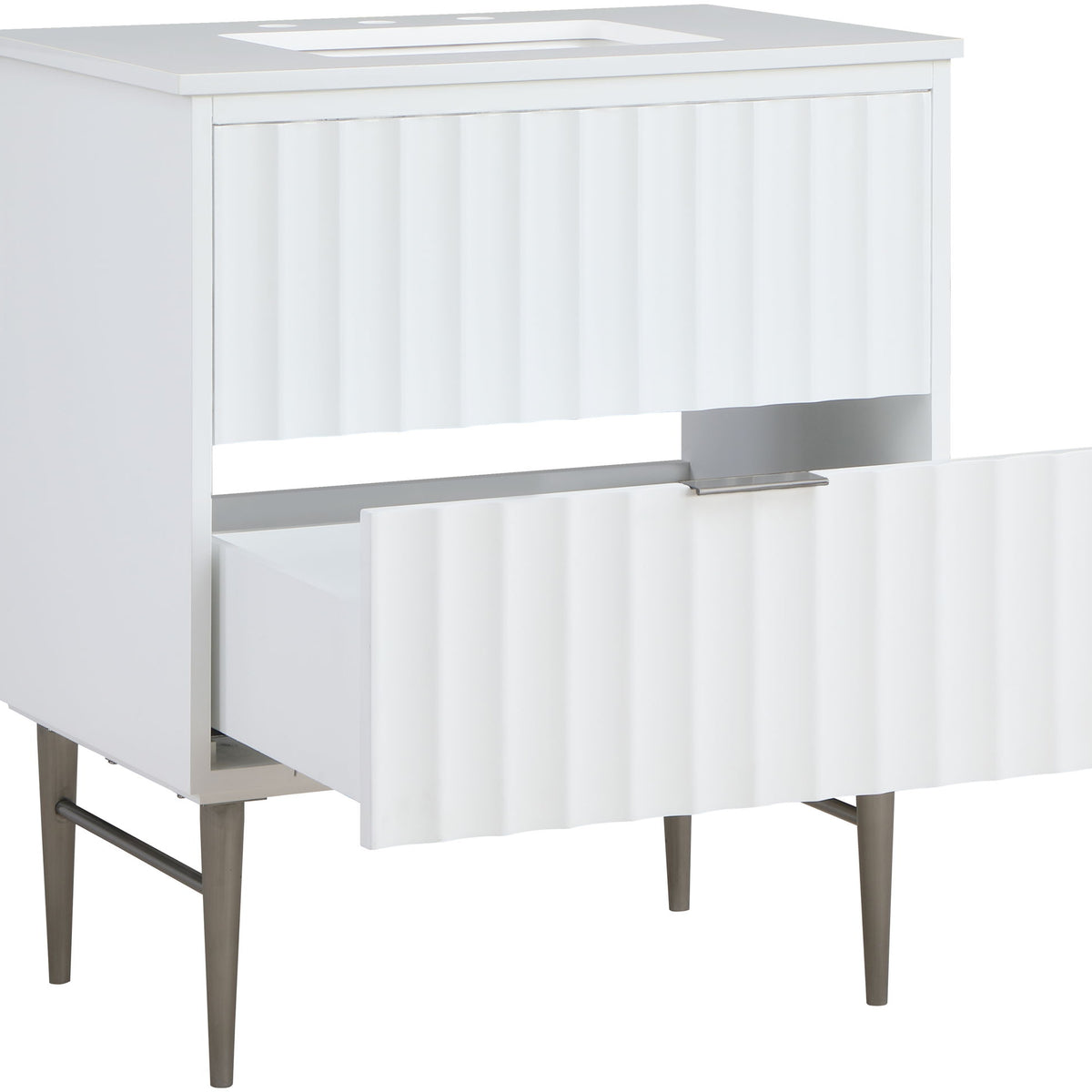 Modernist - Bathroom Vanity With Chrome Legs