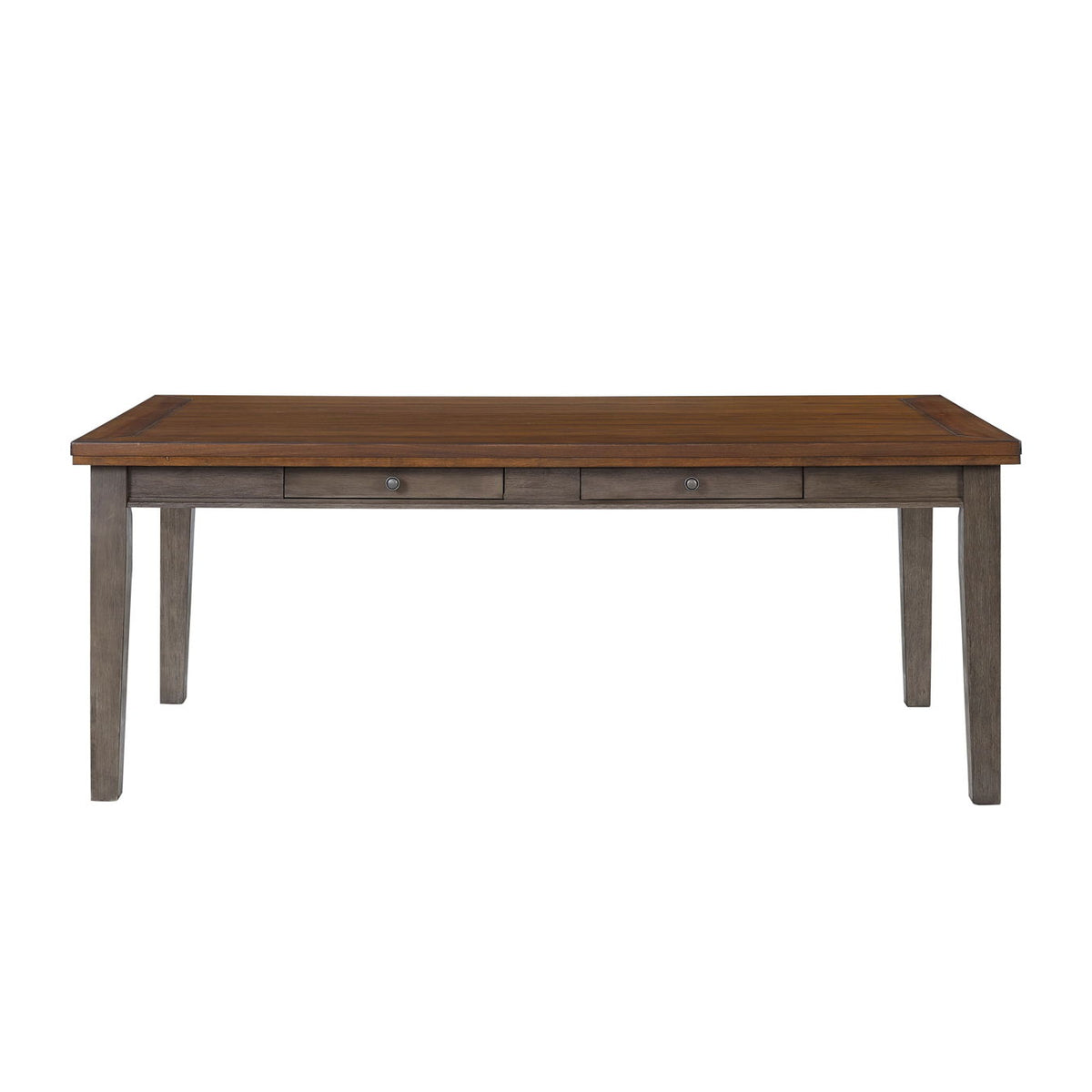 Casual Two Tone 6 Drawer Dining Table - Gray