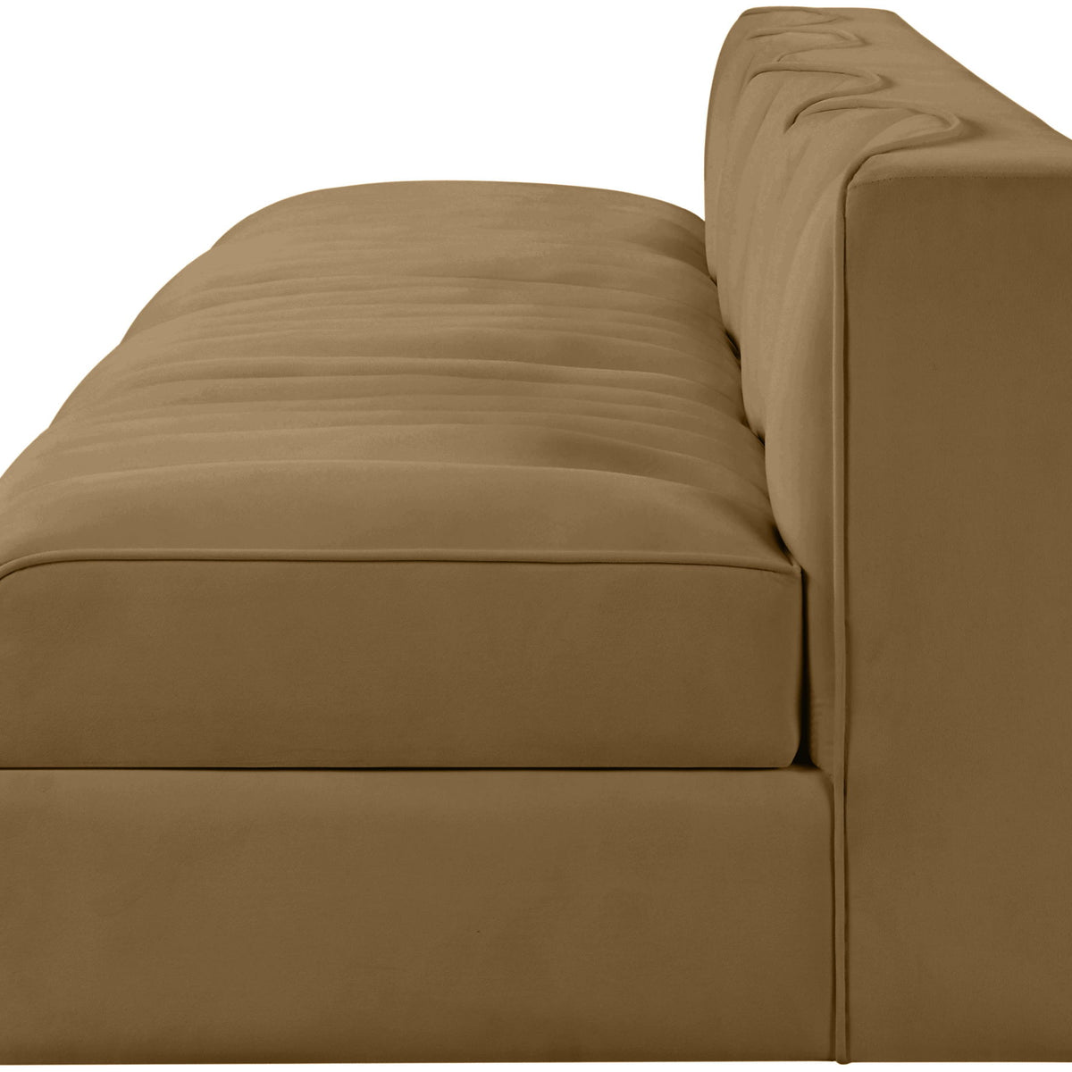 Rummi - Armless Velvet Performance Fabric Upholstered 4 Piece Modular Sofa