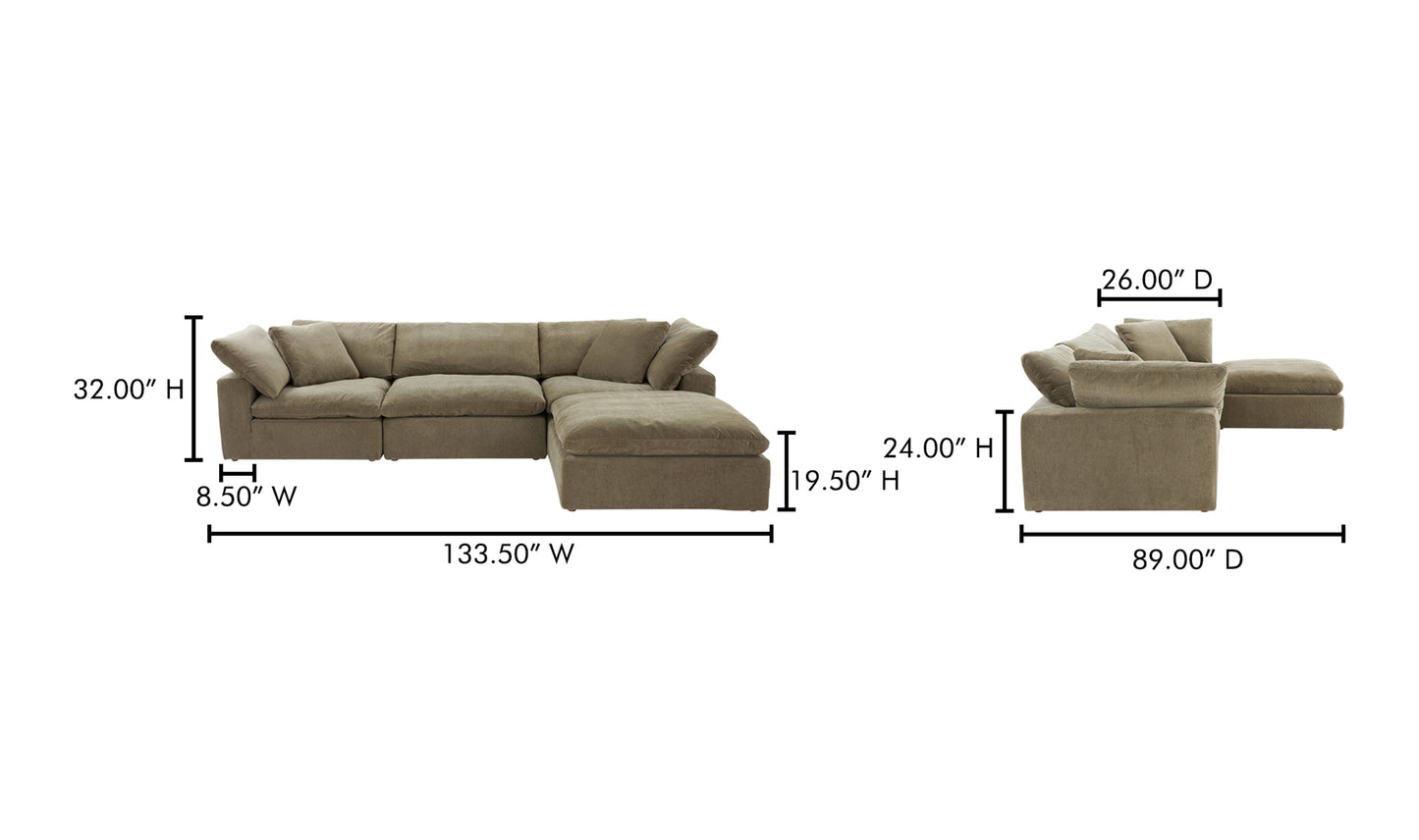 Moe's Furniture Clay Modular Cloud Sectional