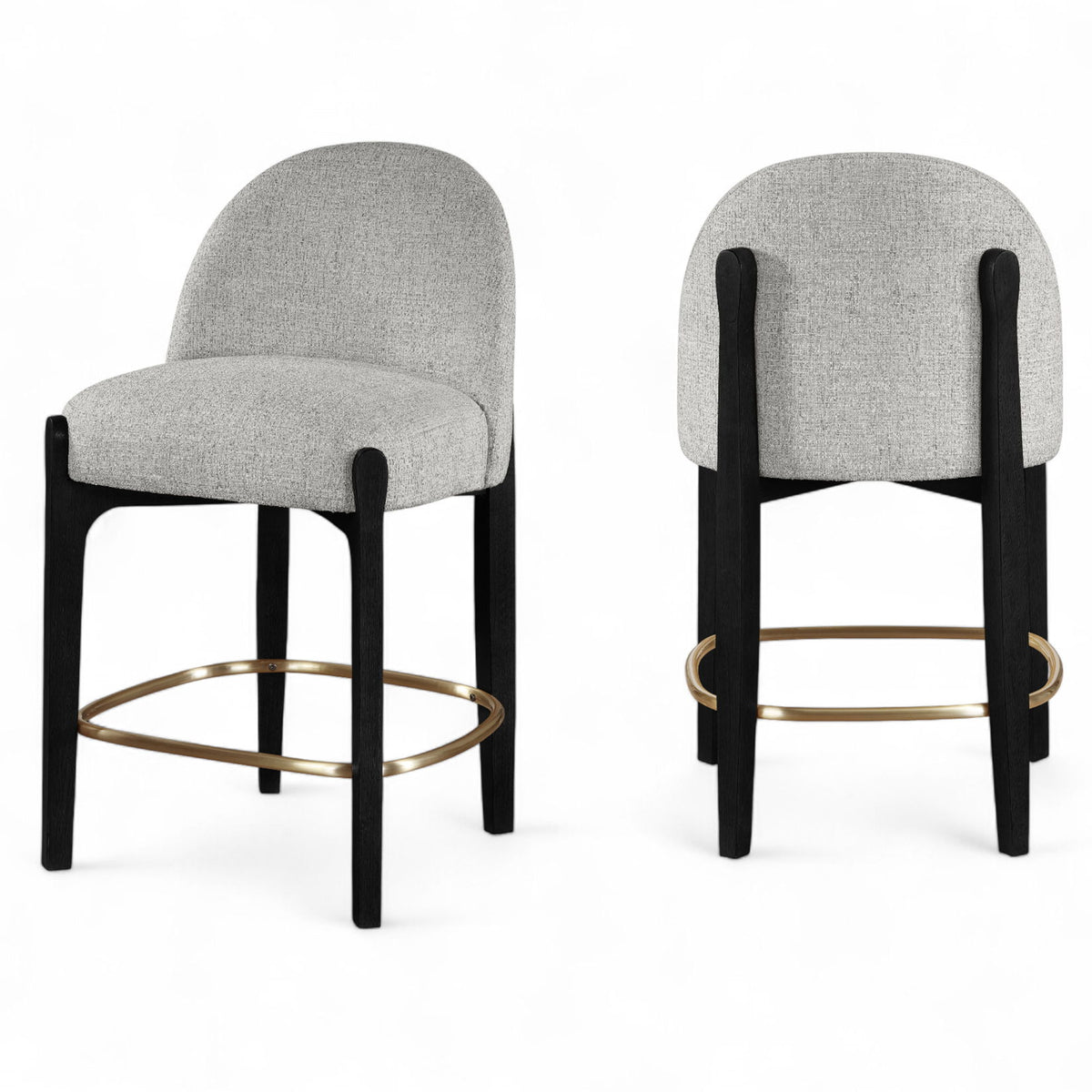 Torino - Counter Stool With Brushed Black Base