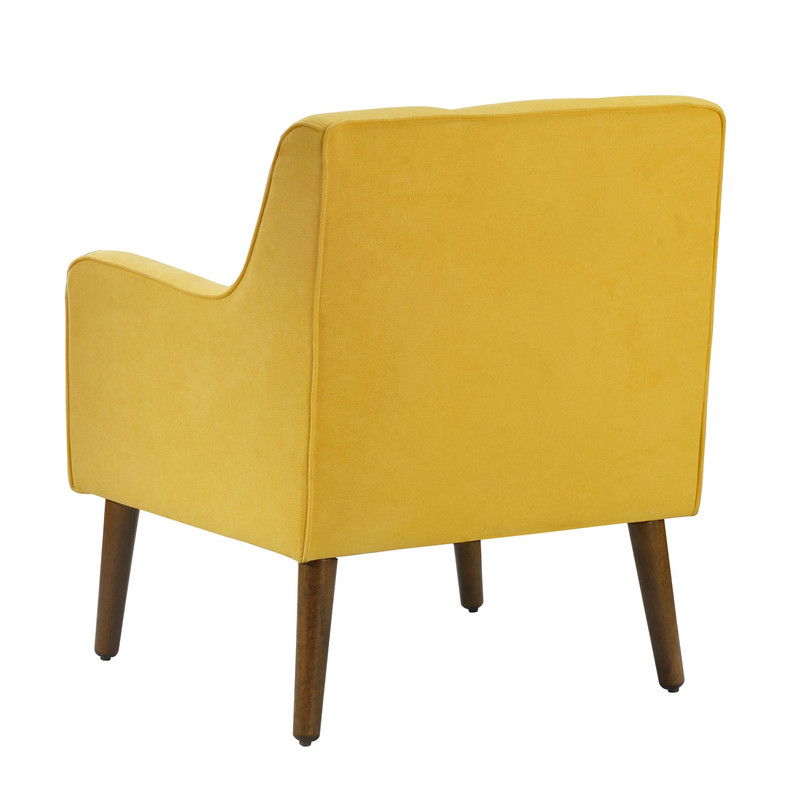 Ryder - Mid Century Modern Woven Fabric Tufted Armchair