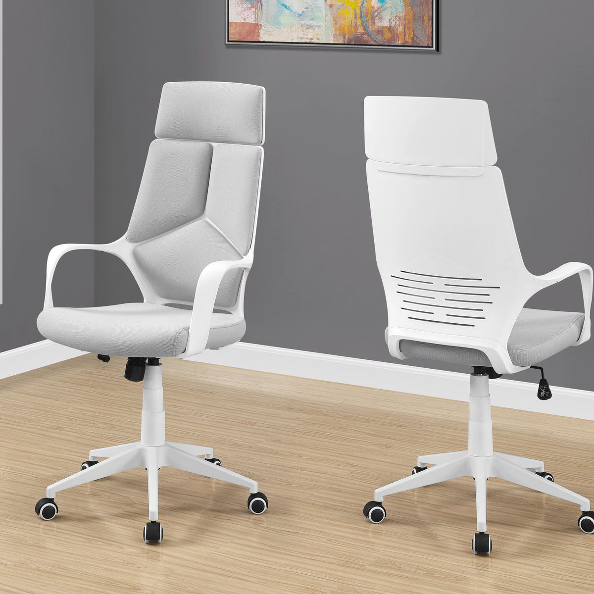 Office Swivel Chair, Adjustable Height, Ergonomic, Armrests, Contemporary & Modern