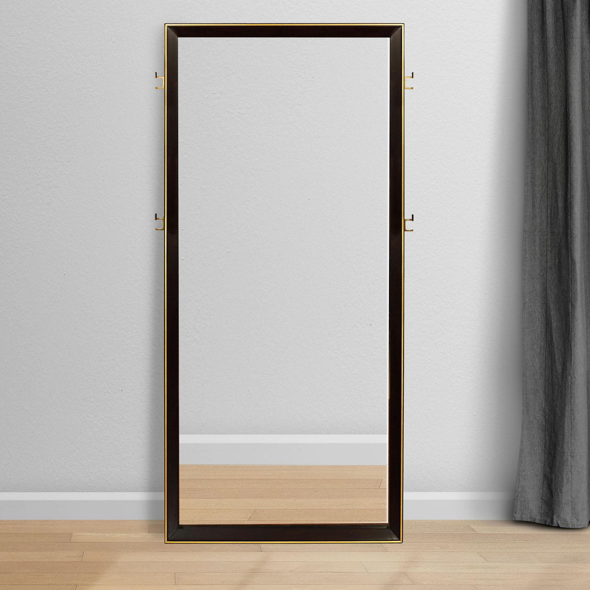 Durango 80-inch Standing Floor Mirror Smoked Peppercorn