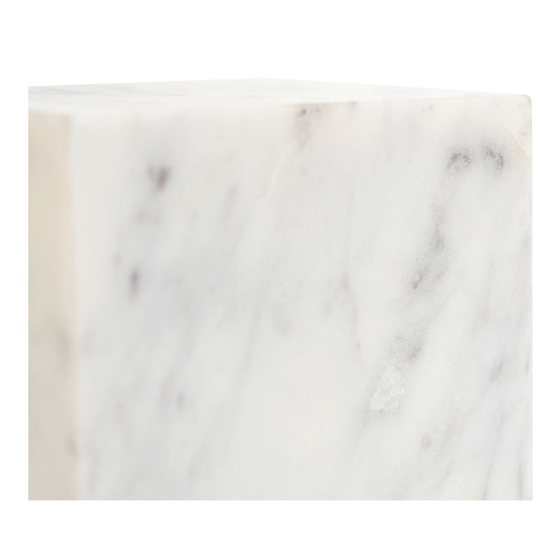 Cora - Cube Tabletop Accent - Purple / White Marble