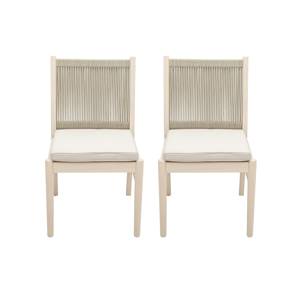 Cordoba - Dining Chair (Set of 2) Comfortable Armless Chairs - Beige