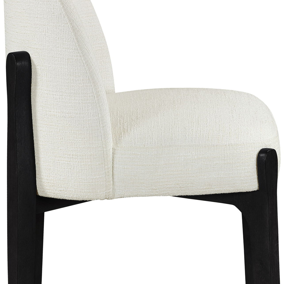Torino - Upholstered Dining Chair With Brushed Black Base (Set of 2)