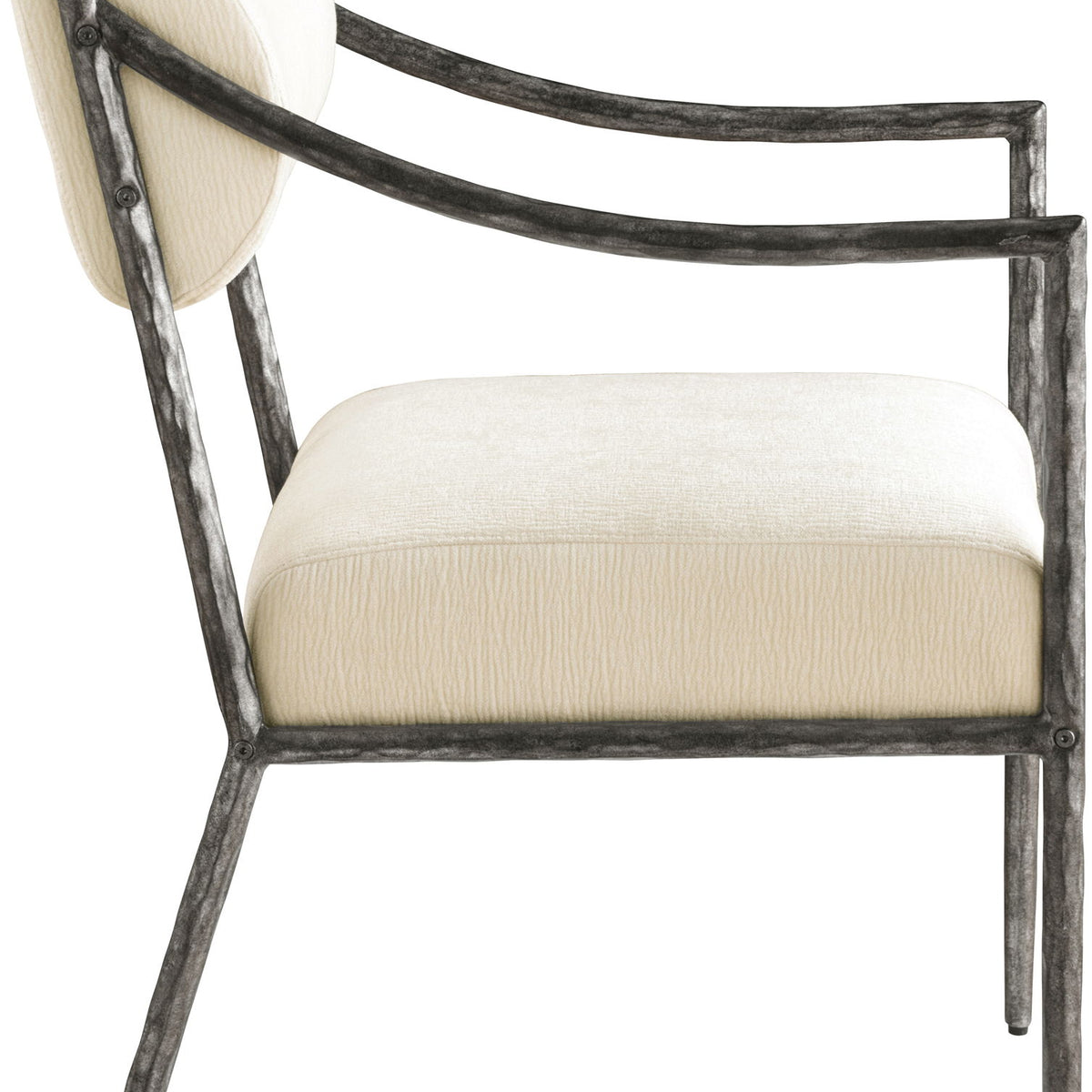 Bastille - Upholstered Dining Arm Chair (Set of 2) - Silver Frame
