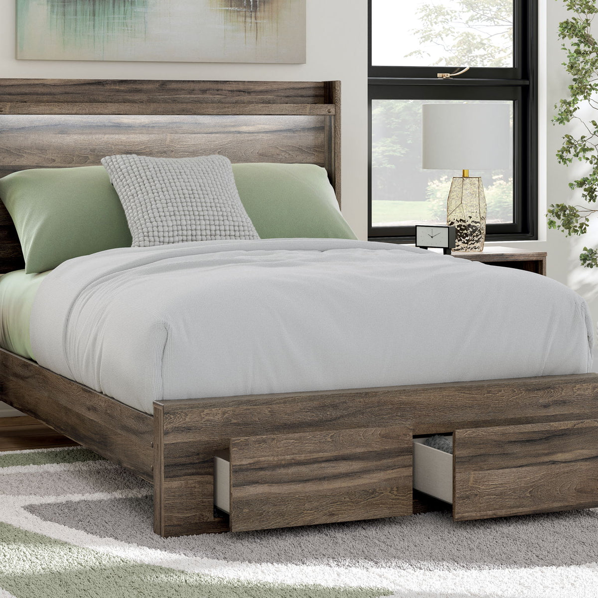 Elbrim - Panel Storage Bed