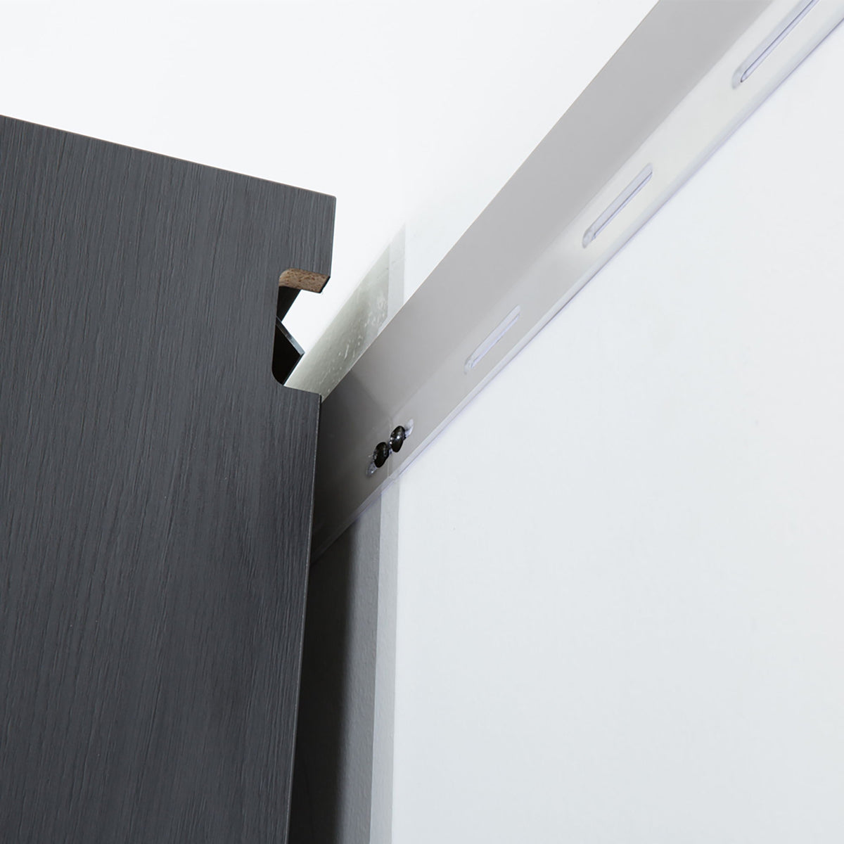 Astro Series - Wall Storage Cabinet With Soft Closing Drawers - Metallic Gray