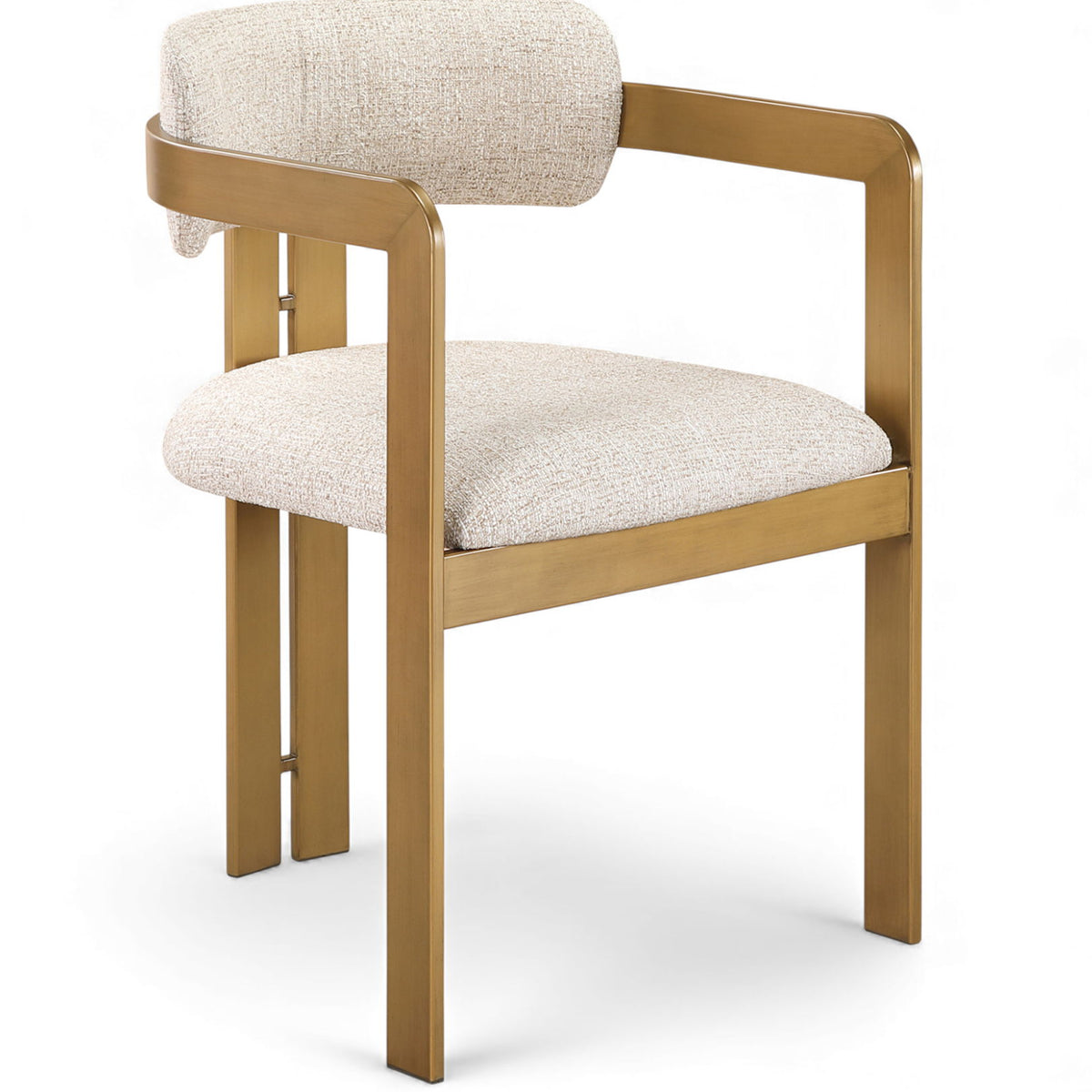 Aurum - Linen Textured Fabric Upholstered Dining Chair (Set of 2)