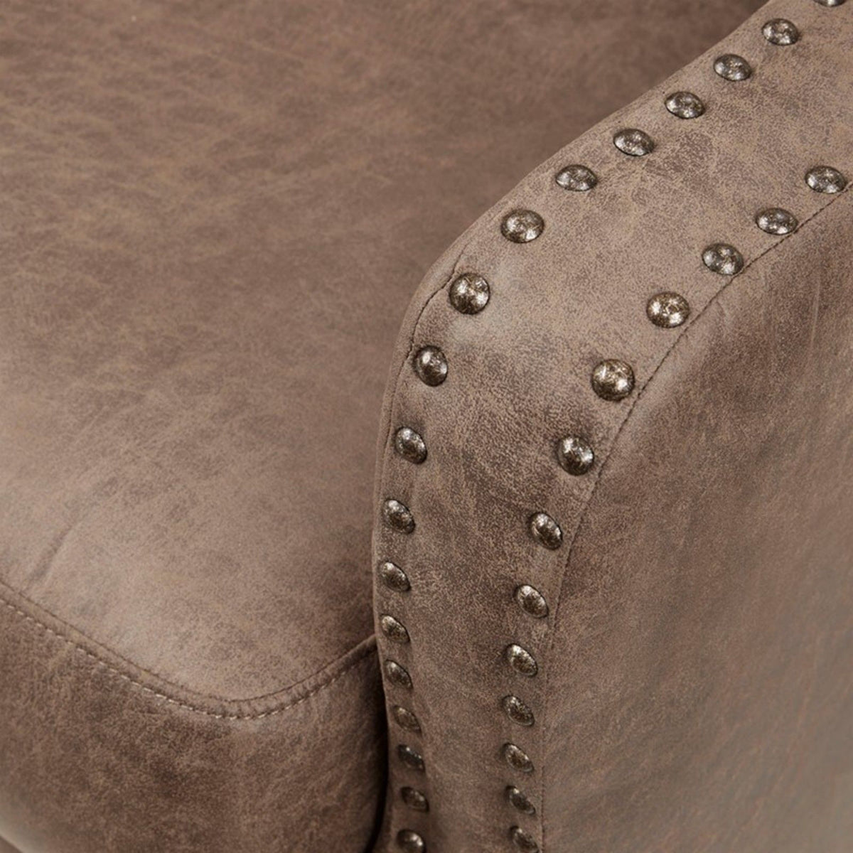 Shasta - Accent Chair With And Nail Buttons - Brown