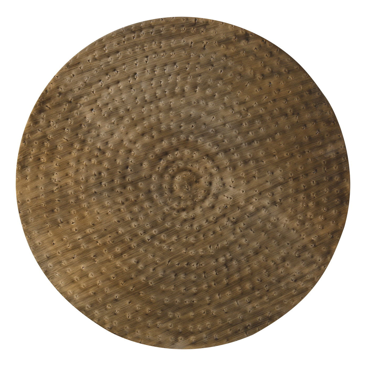 Drum Accent Side Table, Hammered Texture