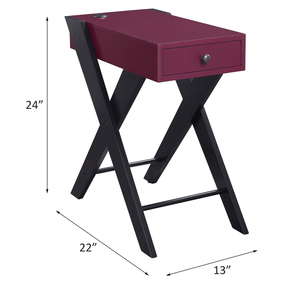 Fierce - Accent Table With Built In USB Port