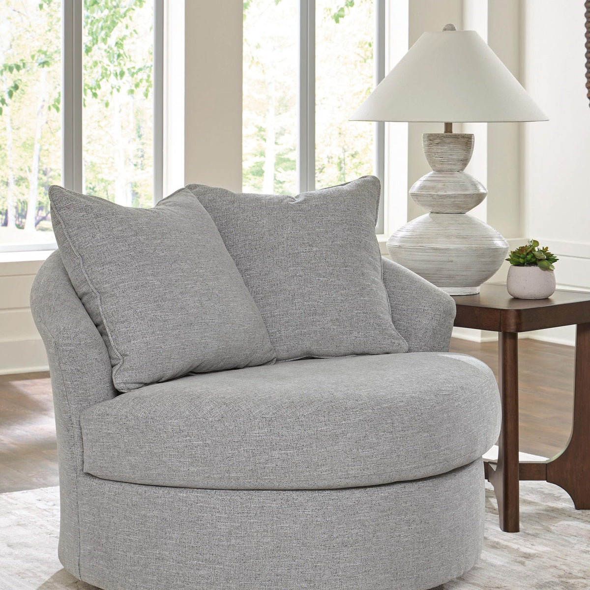UrbanCrest - Swivel Accent Chair - Pewter