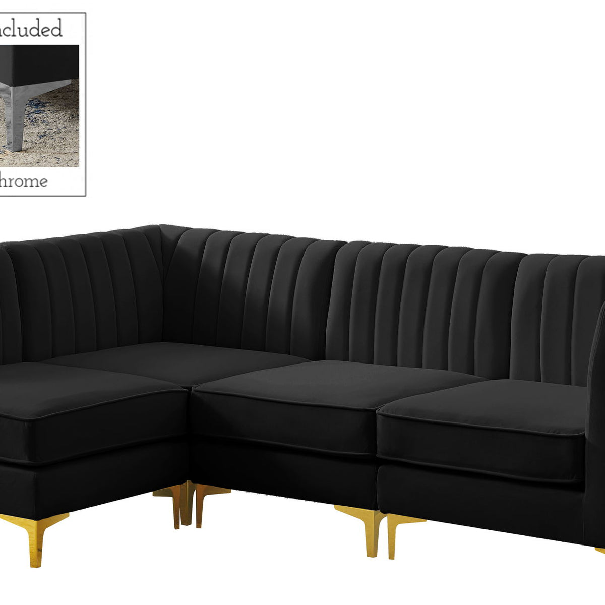 Alina - 4 Piece Modular L-Shaped Sectional