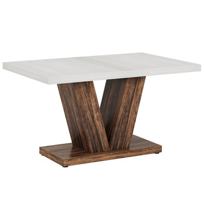 Dining Table With Pedestal Base For 4 - 6 People