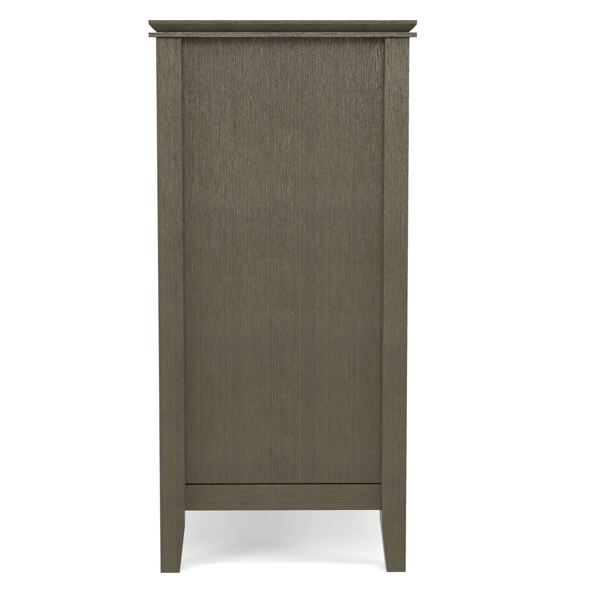 Light brown tall media stand side panel with straight legs