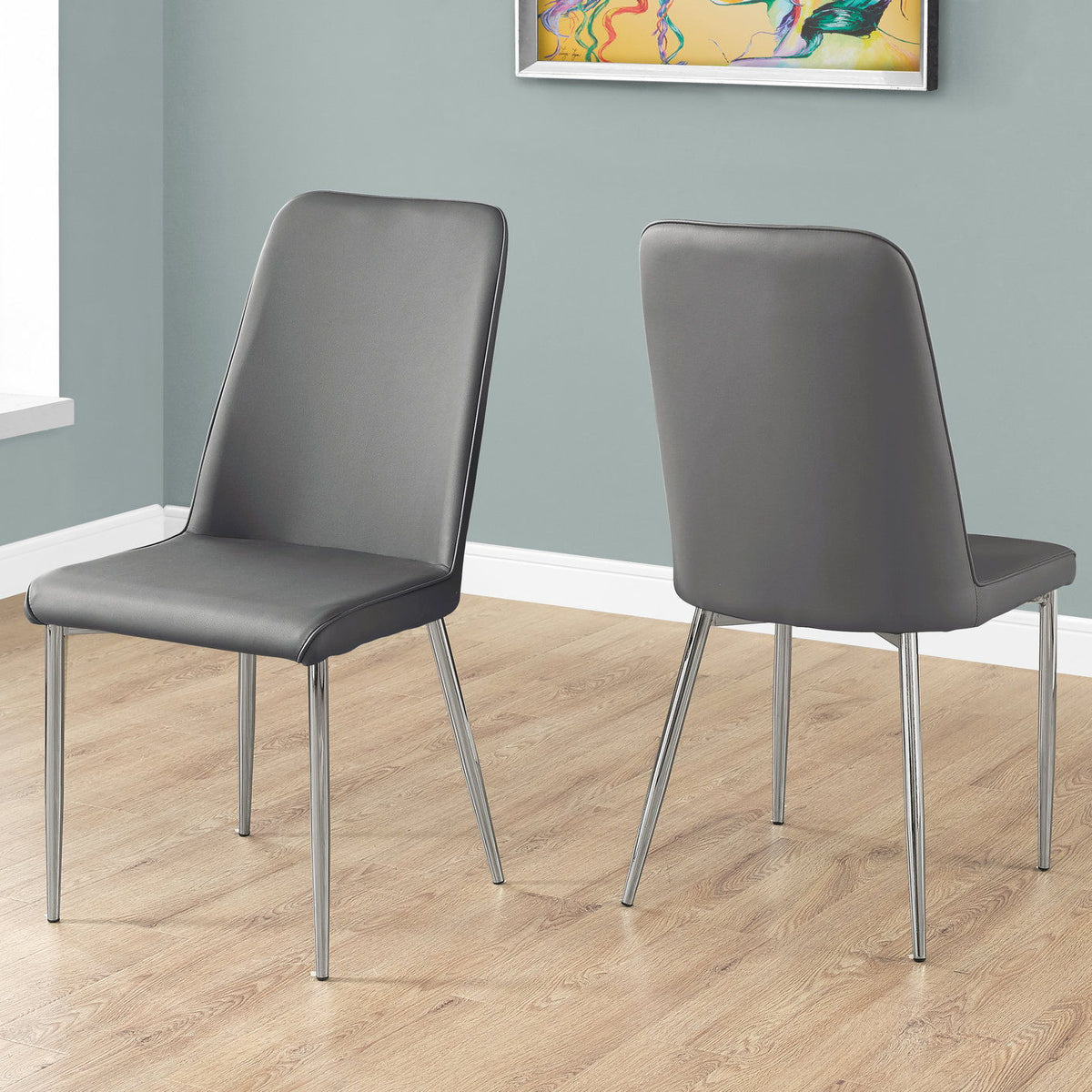 Dining Chair, Side, Upholstered For Dining Room, Contemporary (Set of 2)