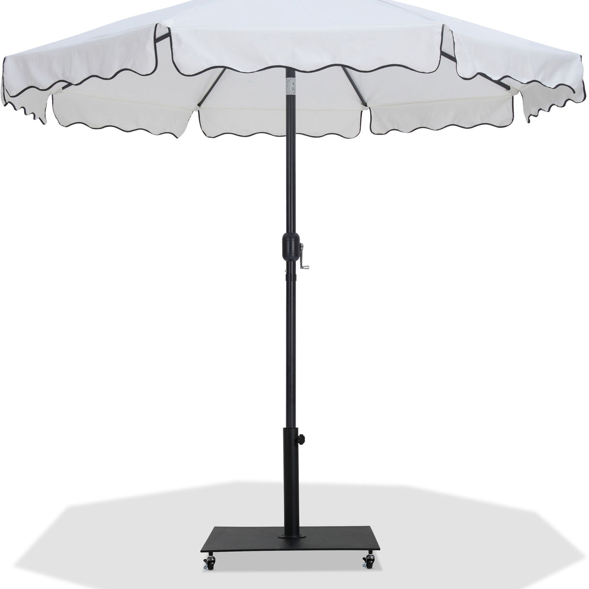 Amalfi - Aluminum Patio Umbrella - Black Base / Black Pole