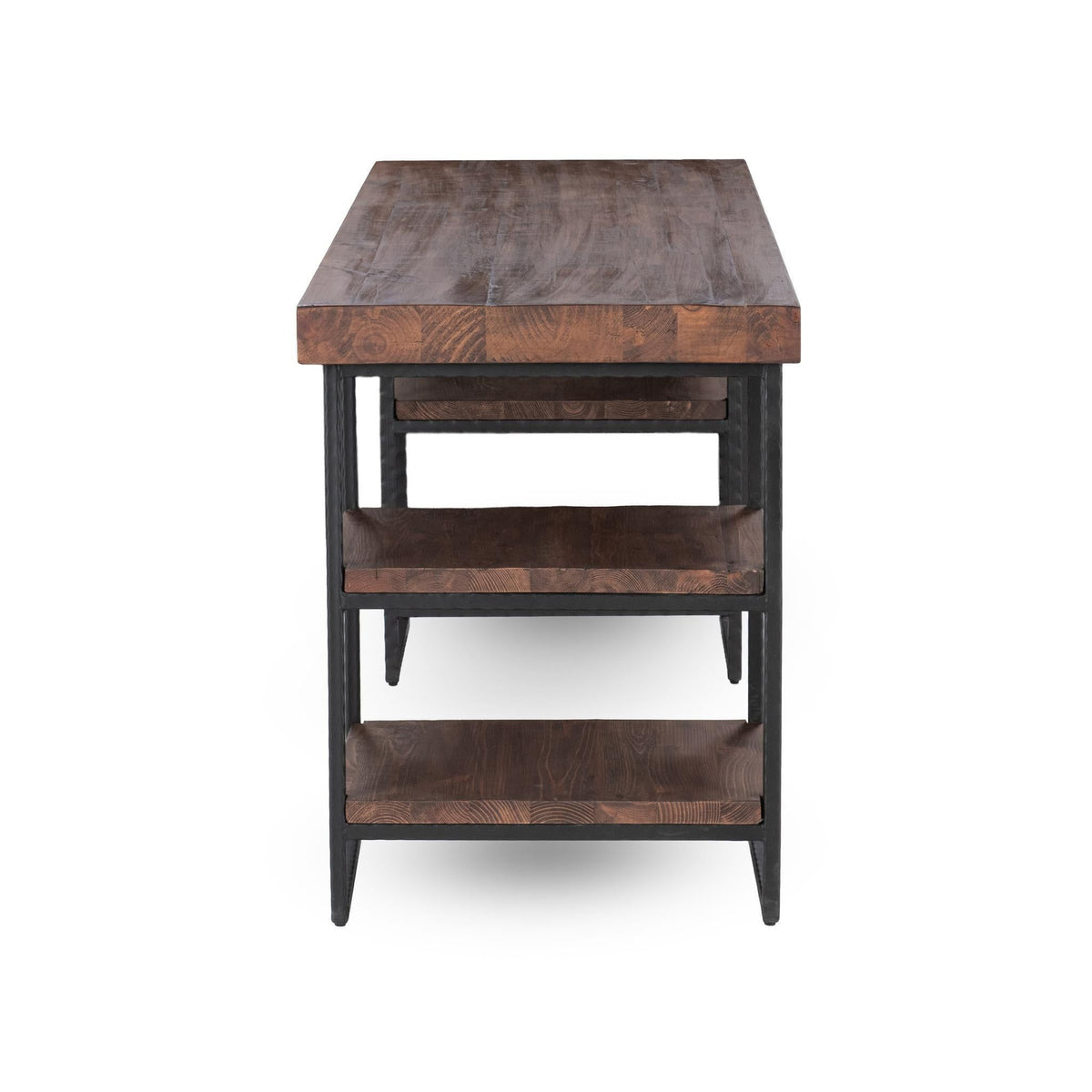 Morella - Iron Desk - Dark Brown