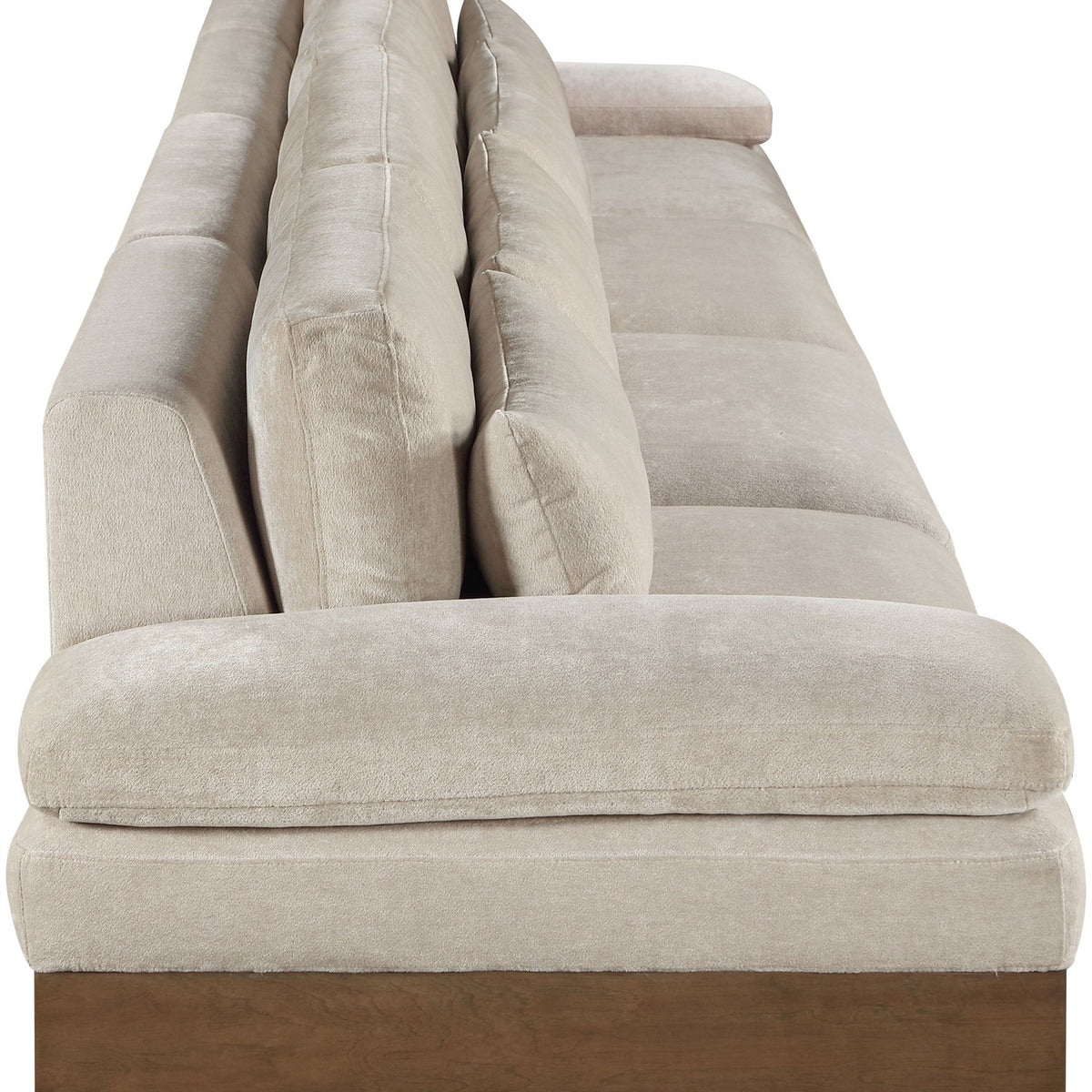 Turin - Chenille Fabric Upholstered Modular Sectional - Taupe