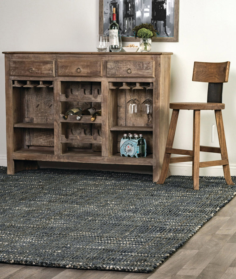 Jute Texture - 9' x 12' Boucle Rug - Gray