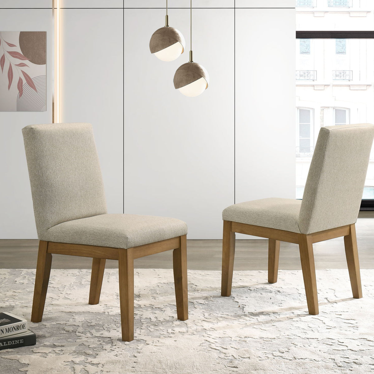 Jasper - Contemporary Fabric 19" Dining Chair (Set of 2)
