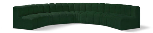 Arc - Boucle Fabric 7 Piece U-Shaped Modular Sofa