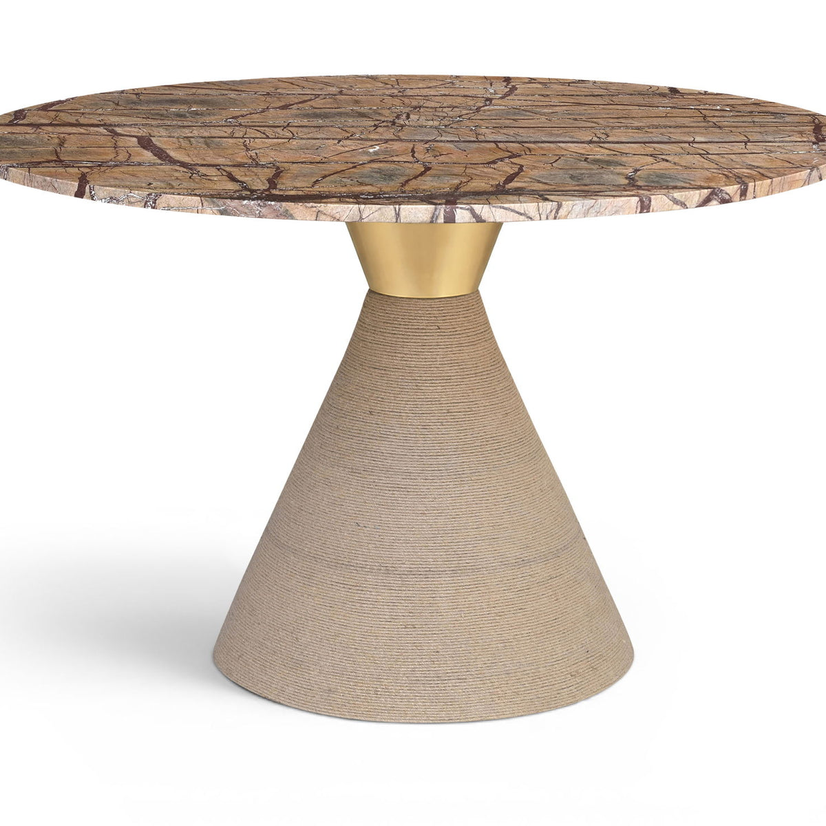 Baleen - Genuine Marble And Jute Dining Table
