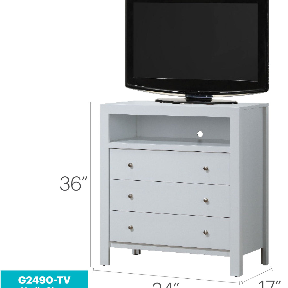 Elegant Transitional Media Chest