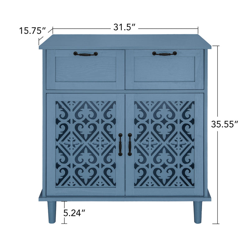 2 Door 2 Drawer Elegant Cabinet