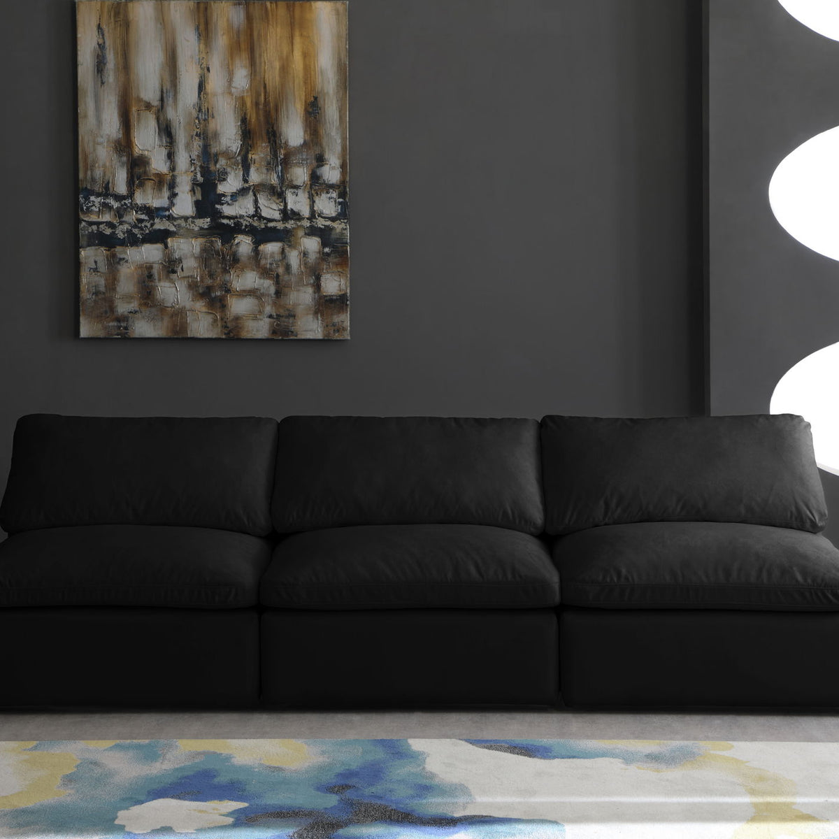 Plush - Modular Armless 3 Seat Sofa