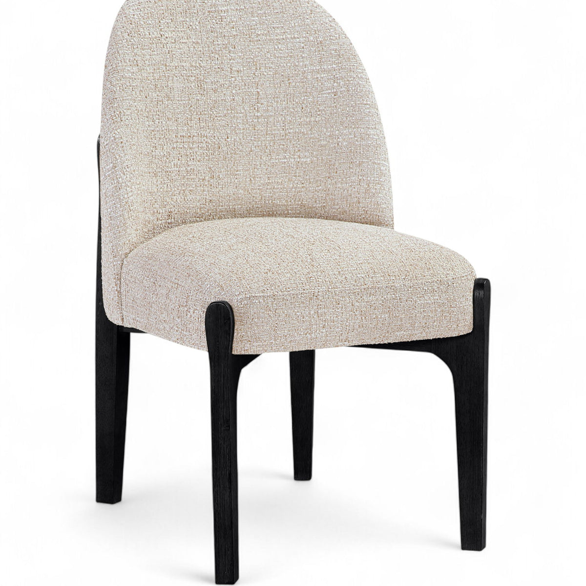 Torino - Upholstered Dining Chair With Brushed Black Base (Set of 2)