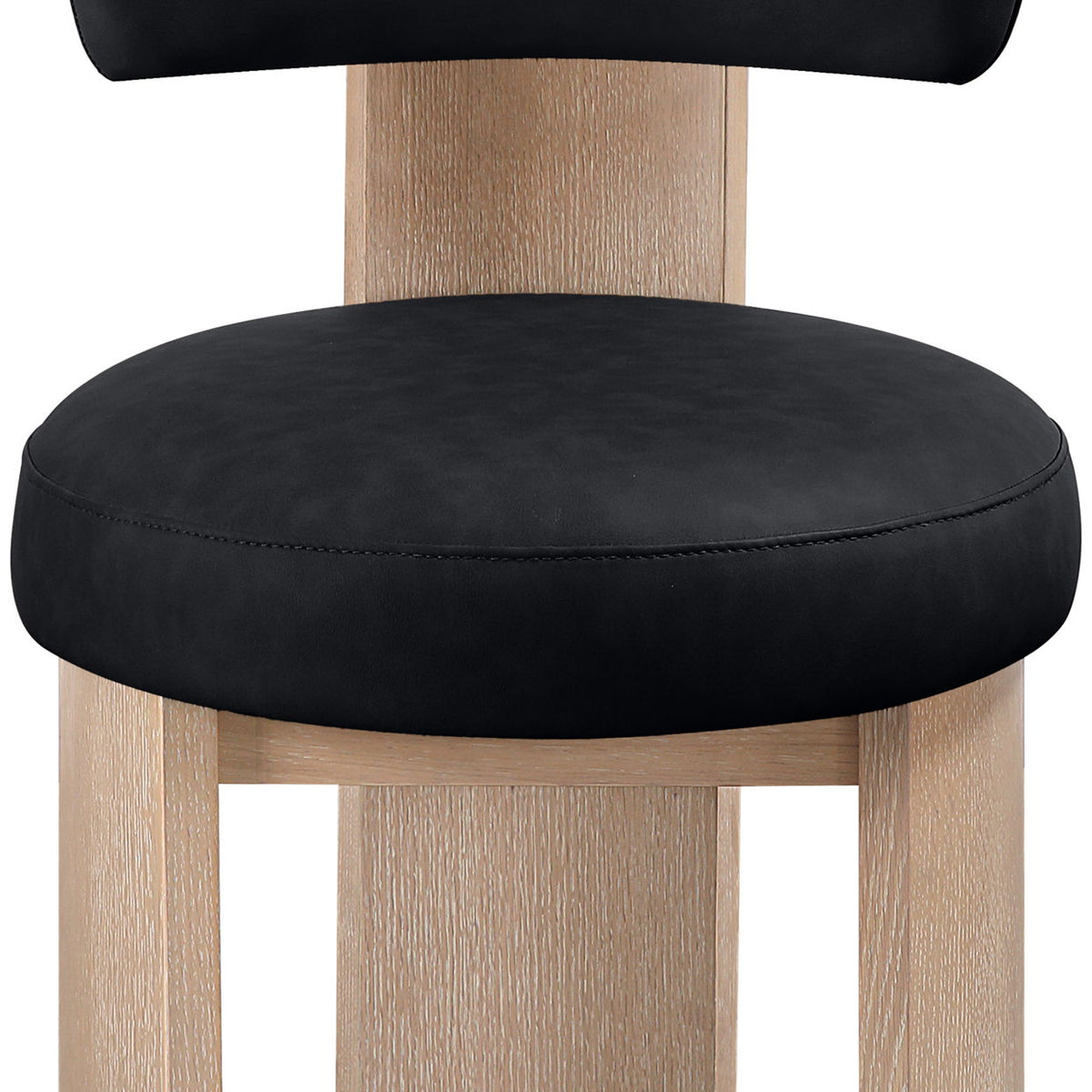 Atelier - Vegan Leather Upholstered Dining Chair (Set of 2) - Painted Natural Frame
