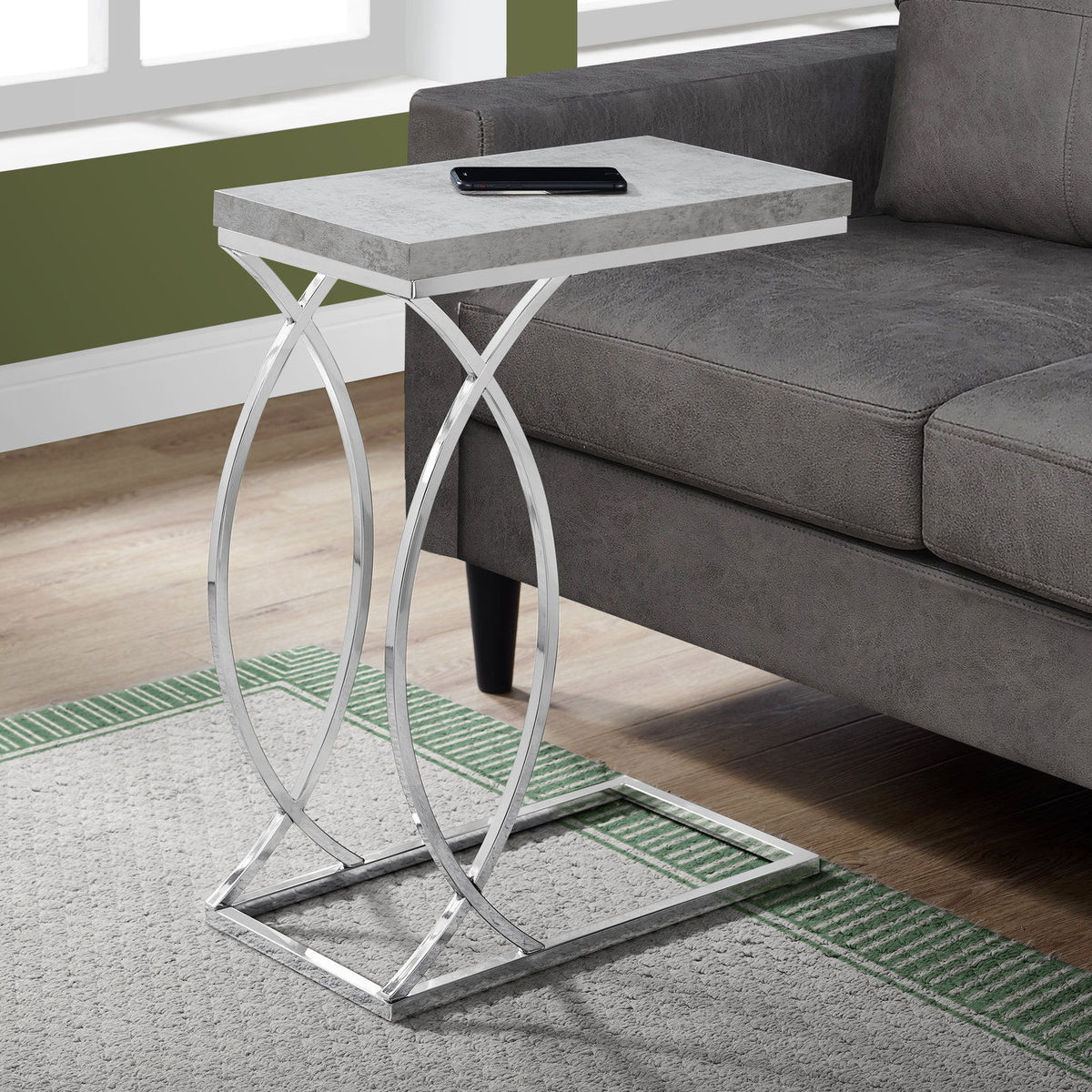 Accent Table, C - Shaped, Contemporary & Modern Design