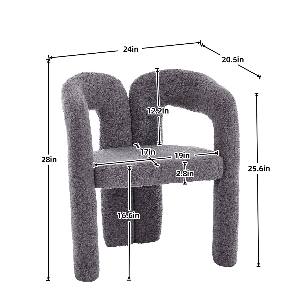 Coolmore Contemporary Designed Accent / Dining Chair With Armrests