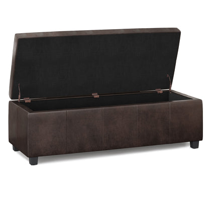 Castleford - Storage Ottoman - Distressed Brown