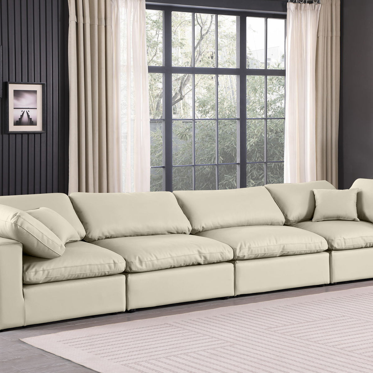 Comfy - Faux Leather Modular Sofa 4 Seats