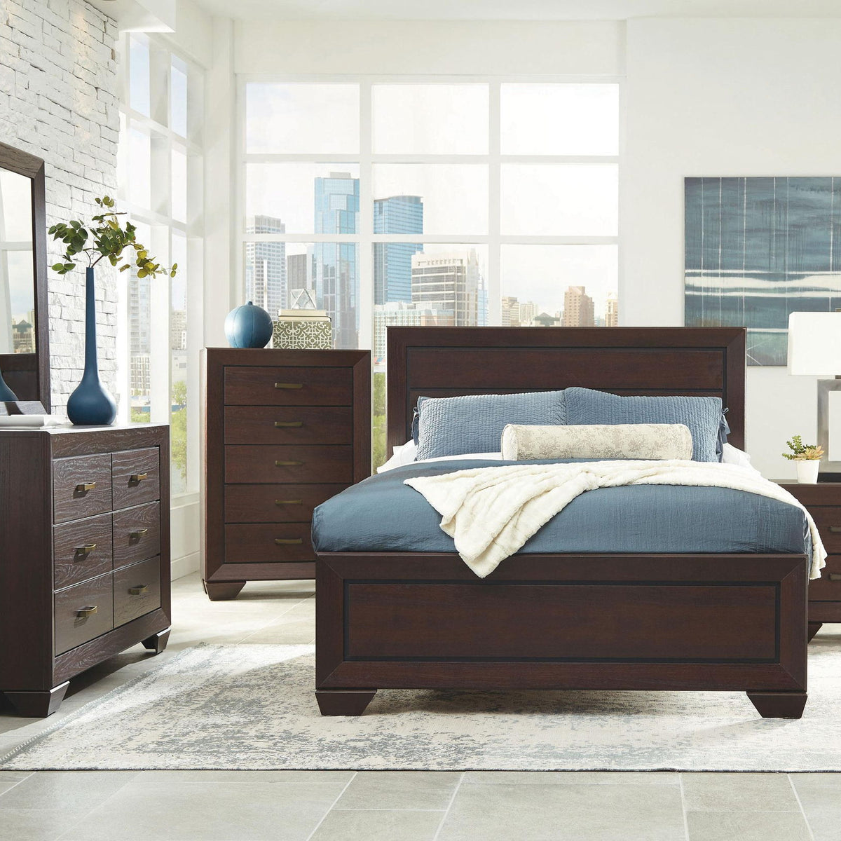 Kauffman 5-piece California King Bedroom Set Dark Cocoa