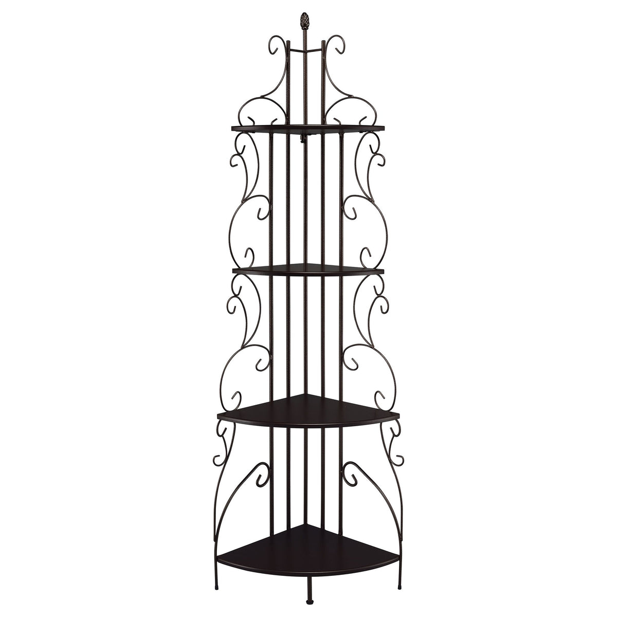 4 Shelf Corner Bookcase - Cappuccino