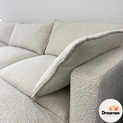 Off White Boucle Cloud Couch Sectional