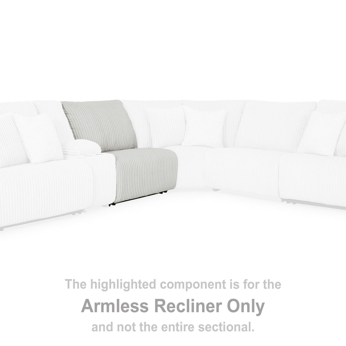Top Tier - Armless Recliner - Alloy