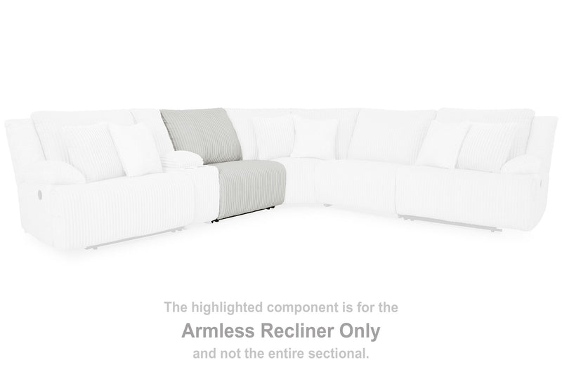 Top Tier - Armless Recliner - Alloy