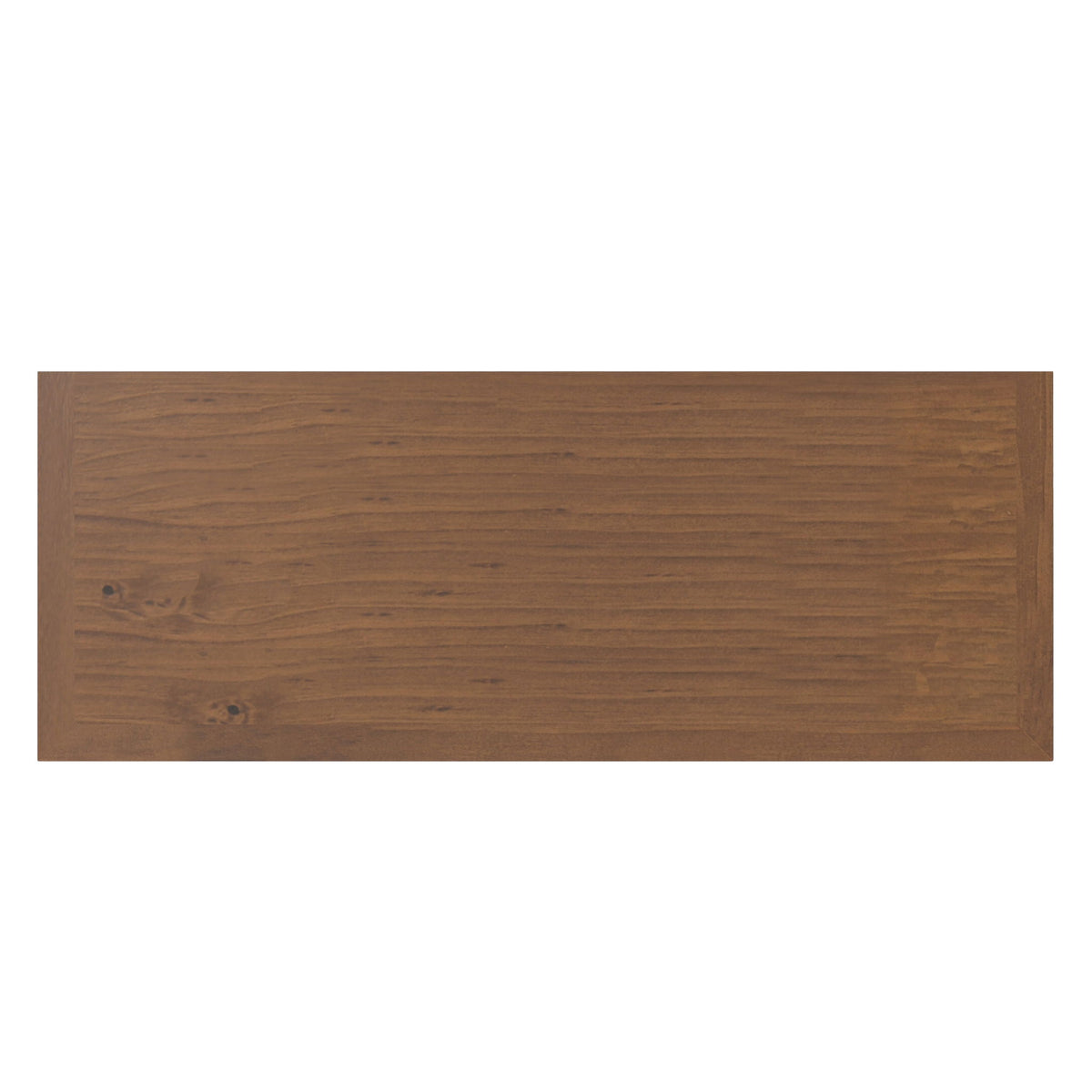 Saddle brown TV media stand wood panel with visible grain texture