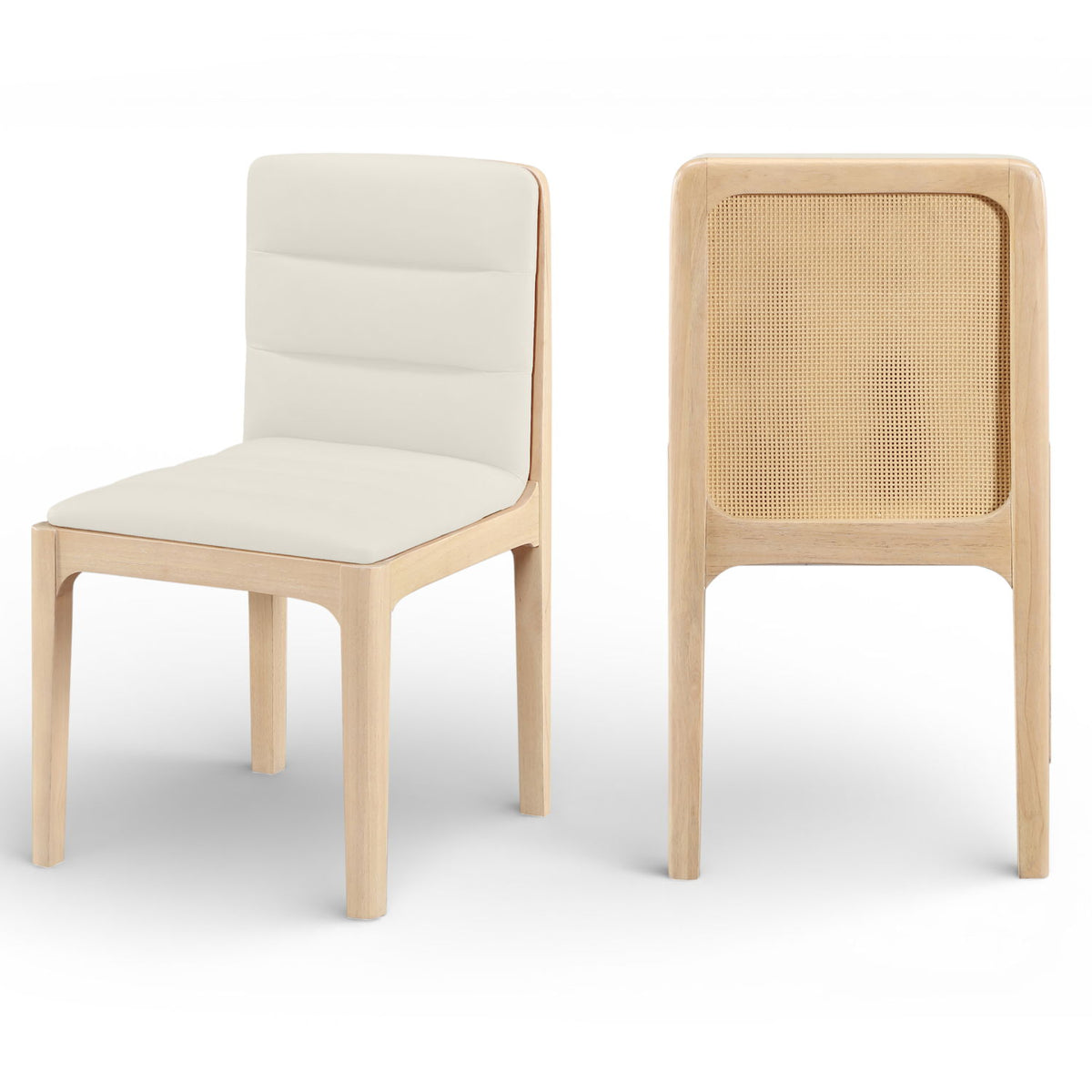 Ellis - Vegan Leather Upholstered Dining Chair (Set of 2) - Natural Base