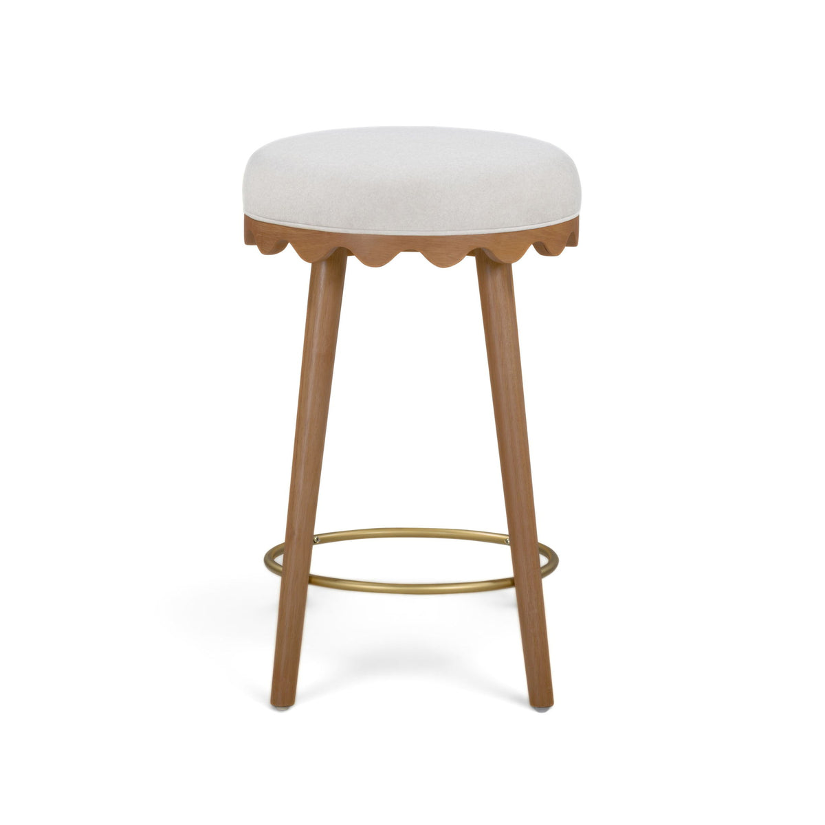 Oodle - Performance Vegan Mohair Light Walnut Stool