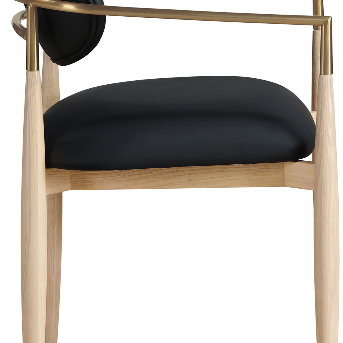 Riccio - Dining Arm Chair (Set of 2) - Natural And Gold Frame