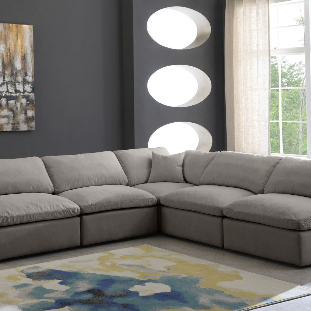 Plush - 5 Piece Modular Sectional