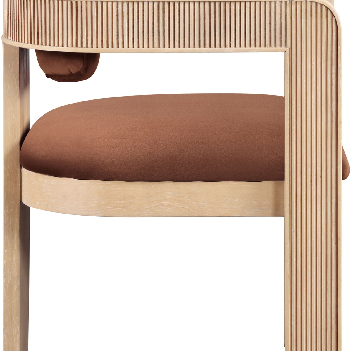 Sacha - Velvet Dining Chair With Natural Base (Set of 2)